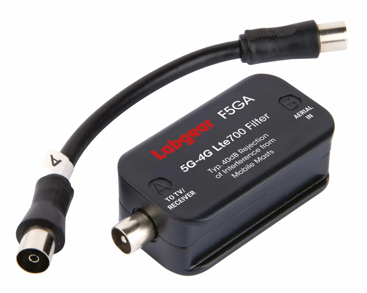 Labgear Filtre de Signal TV 5G-4G LTE 700 Type F5GA Rejet d'interférences des mâts Mobiles 40 DB