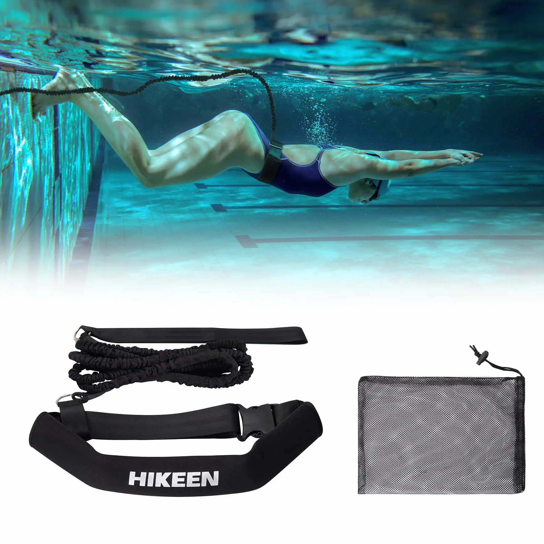 Boosteady Ceinture de Natation Piscine 3.6M réglable Entraînement Enfants Adultes
