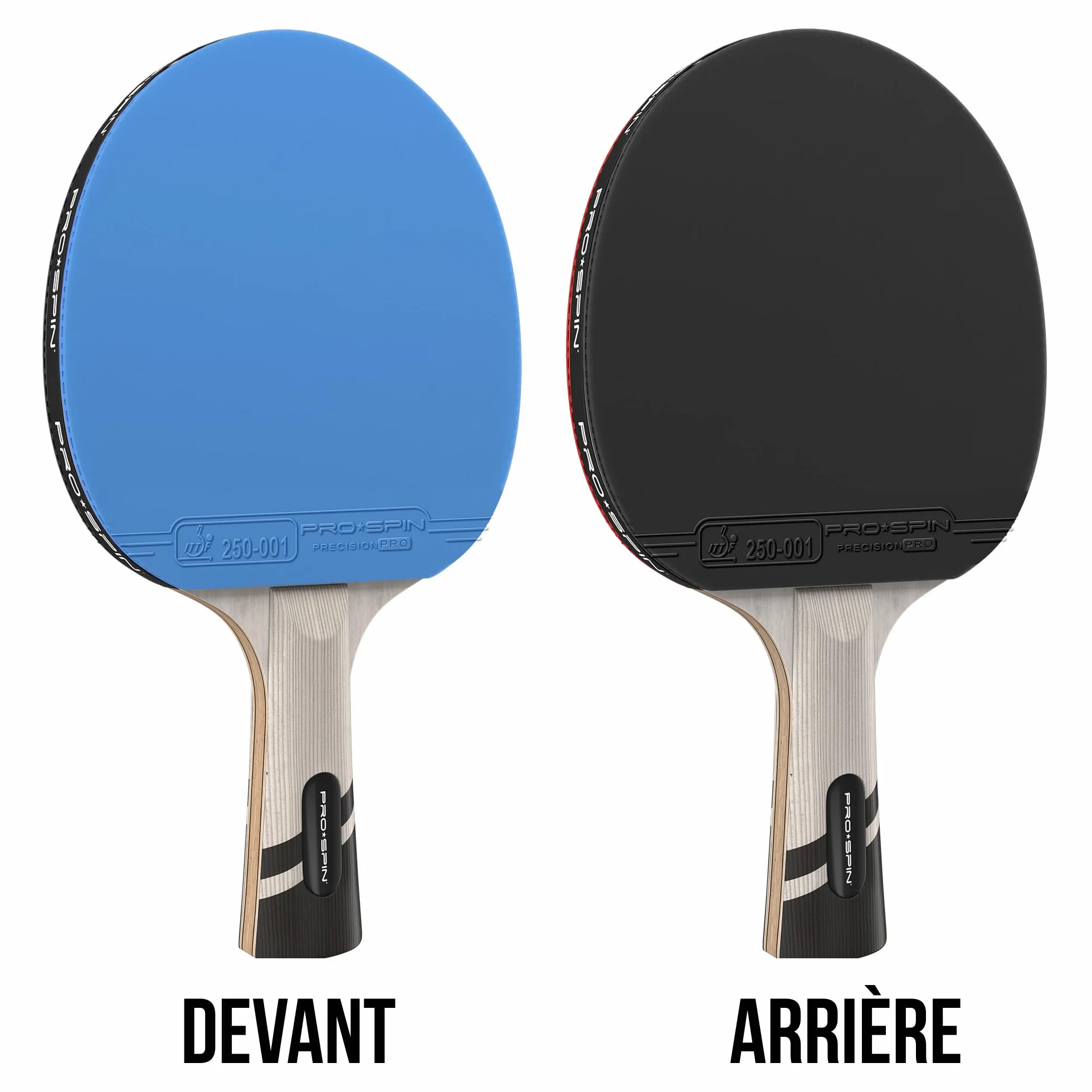 Raquette de Ping Pong PRO-SPIN Série Elite 7 Plis Fibre de Carbone Homologuée ITTF