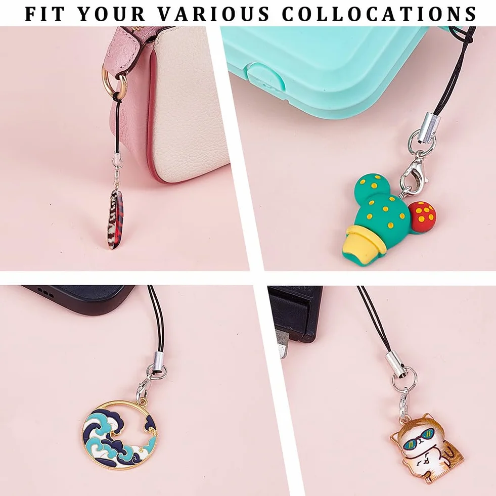 Mignon Résine Téléphone Breloques Sangle 8.5-9cm Ours Lapin Koala Champignon Abeille Fleur Pendentifs Porte Clés Décoration