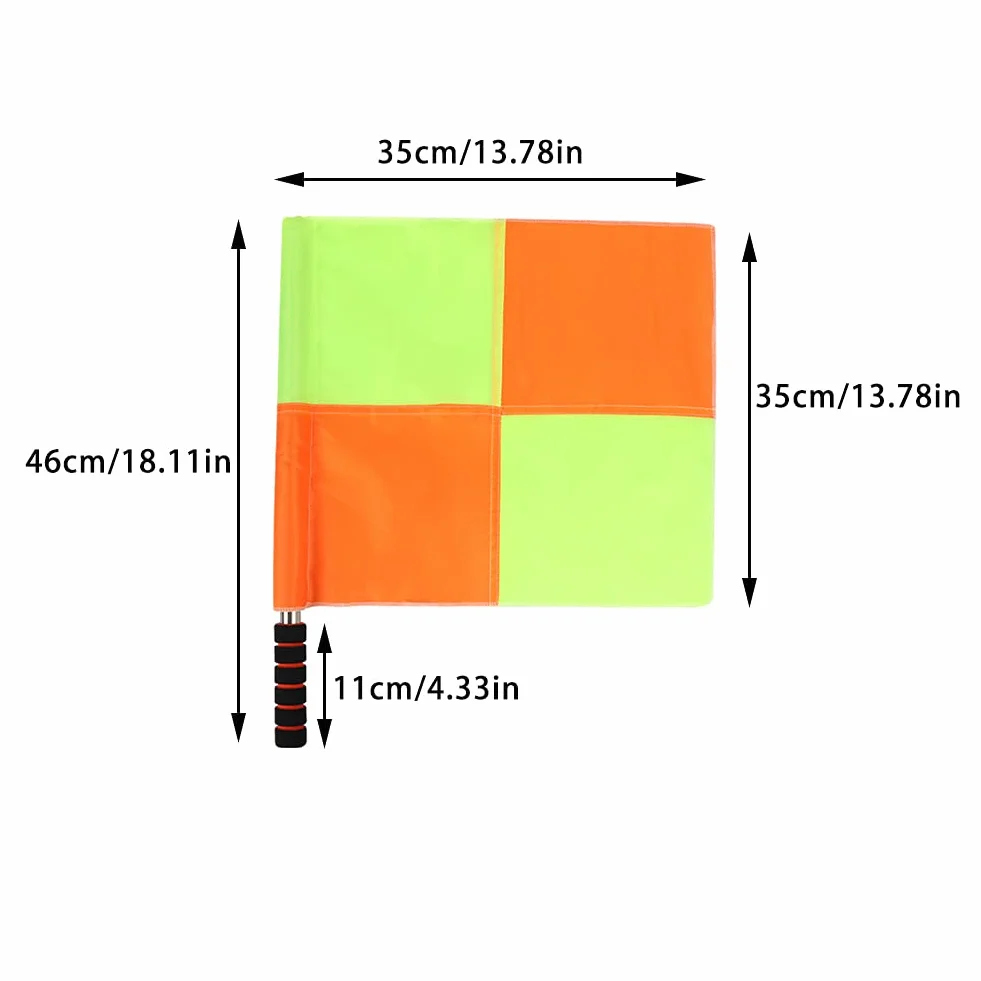 Drapeaux d'arbitre de sport imperméables lot de 2 avec sac de rangement pour football hockey entraînement