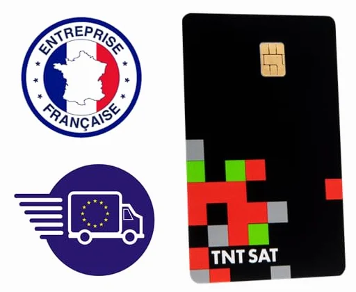 TNTSAT Carte Officielle Neuve - Décodeur Satellite Astra 19.2 - Durée 4 Ans - Garantie