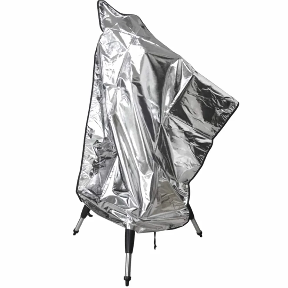 Housse de protection télescopique avec sangle de fixation - Protège votre télescope de l'humidité et de l'humidité - 47 x 63/160 x 120 cm, argenté