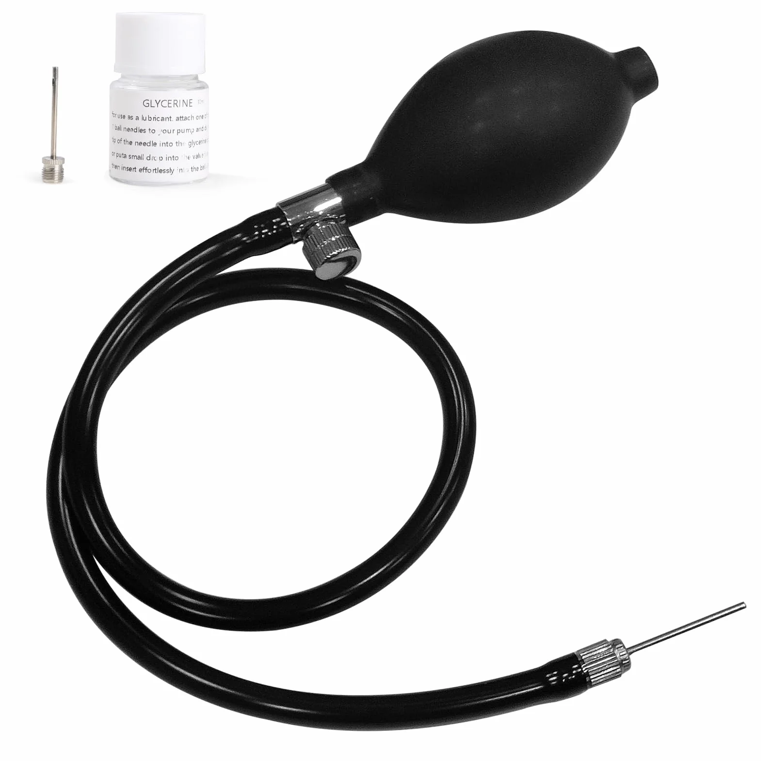 Pompe à Main Universelle pour Casque de Football avec Valve de Déverrouillage et Aiguilles de Gonflage
