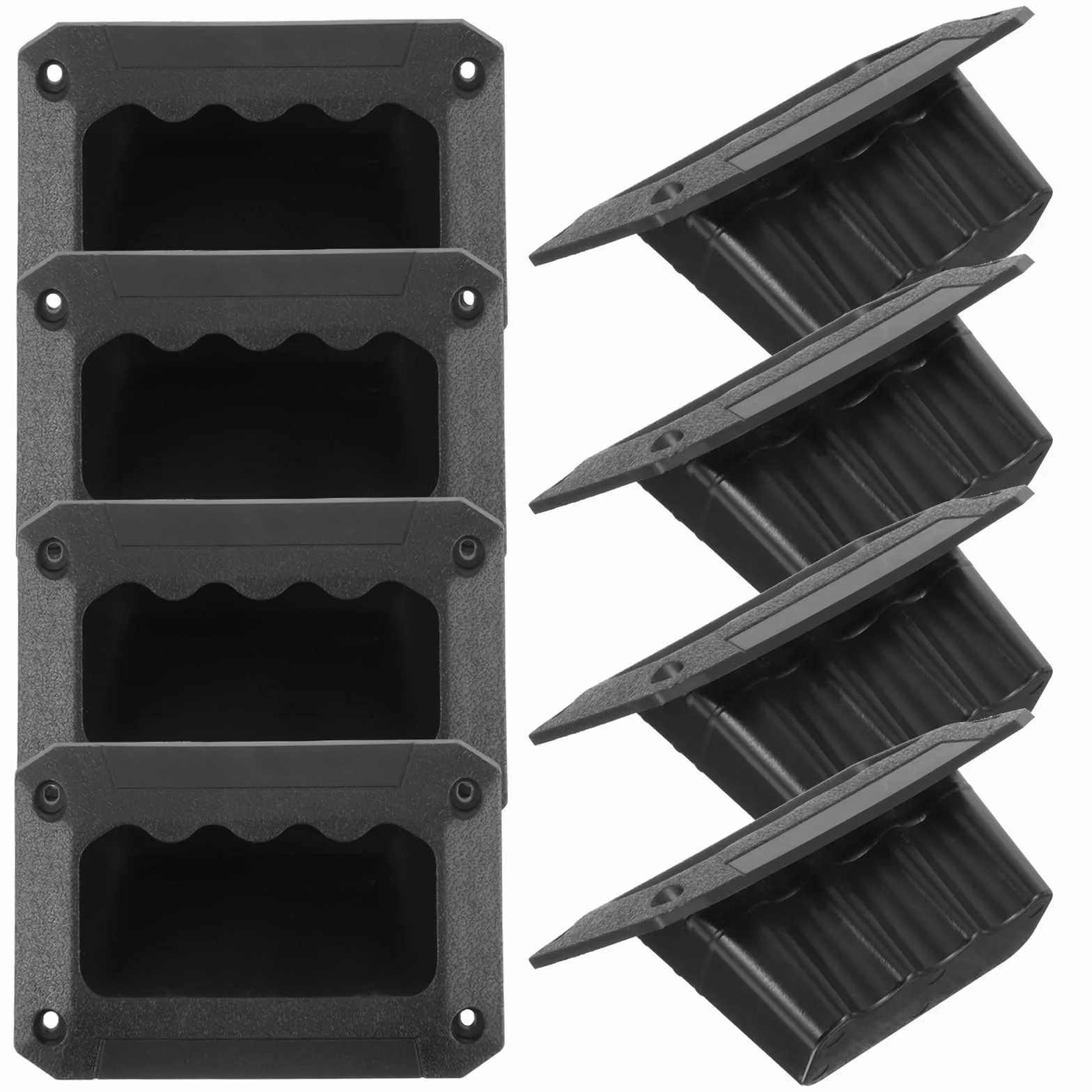 Lot de 8 Poignées Latérales en Plastique Noir pour Haut-Parleur 128X89 MM Poignées de Transport Robustes et Faciles à Saisir Remplacement pour Boîtier D’Enceinte Professionnel
