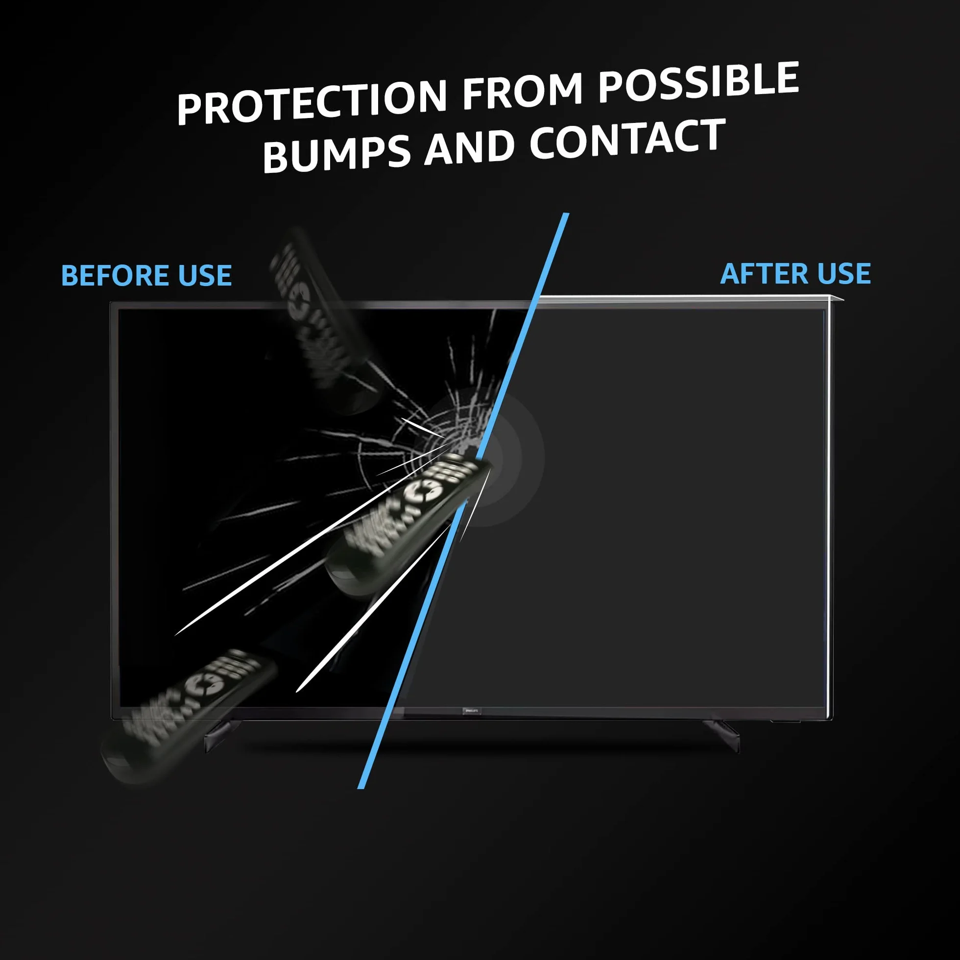 VENTON Écran 140 (55 pouces) Film TV Protection LCD LED OLED 4K QLED HDTV