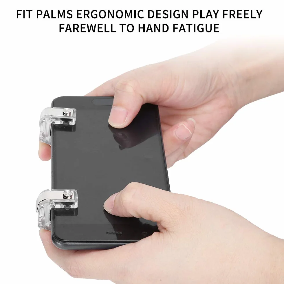 Le Contrôleur de Jeu Mobile Déclenche 8 Pcs R11 Quatre Six Doigts Assistant Bouton Mobile Trigger pour Le Jeu pour Le Téléphone PUBG (Argent)
