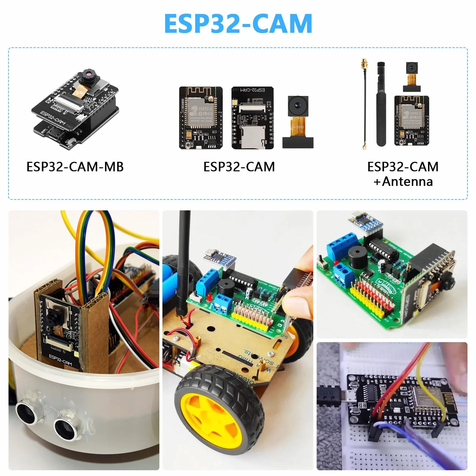 ESP32 CAM carte de développement WiFi Bluetooth OV2640 module TF antenne 8 dBi