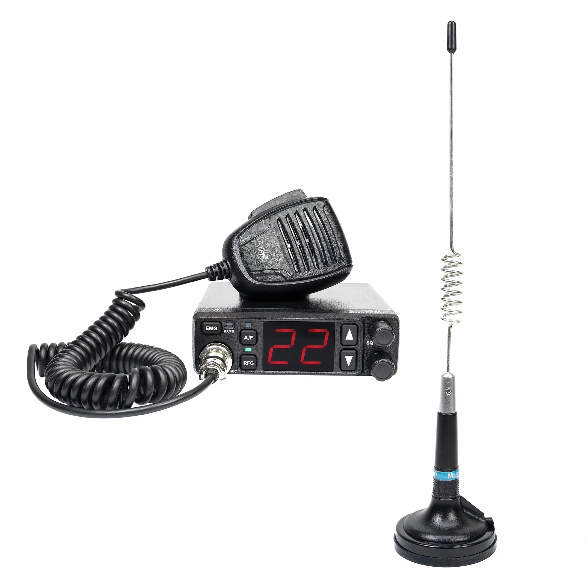 Station Radio CB PNI Escort HP 5500 + antenne CB PNI ML29, avec Base magnétique