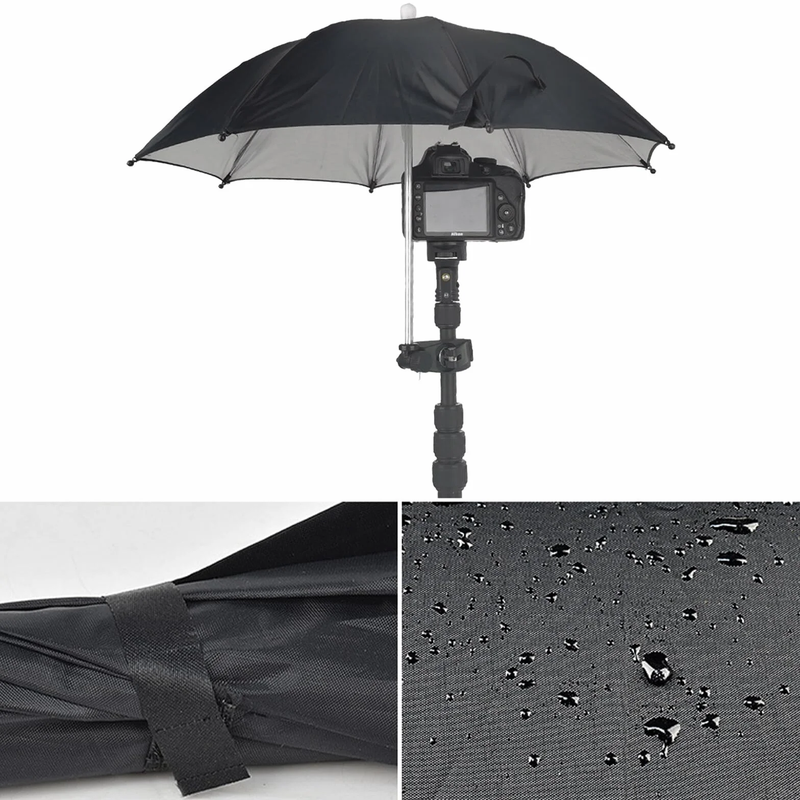Parapluie de pluie pour appareil photo - Protection étanche pour pluie, neige, lumière du soleil, SLR, accessoire d'extérieur
