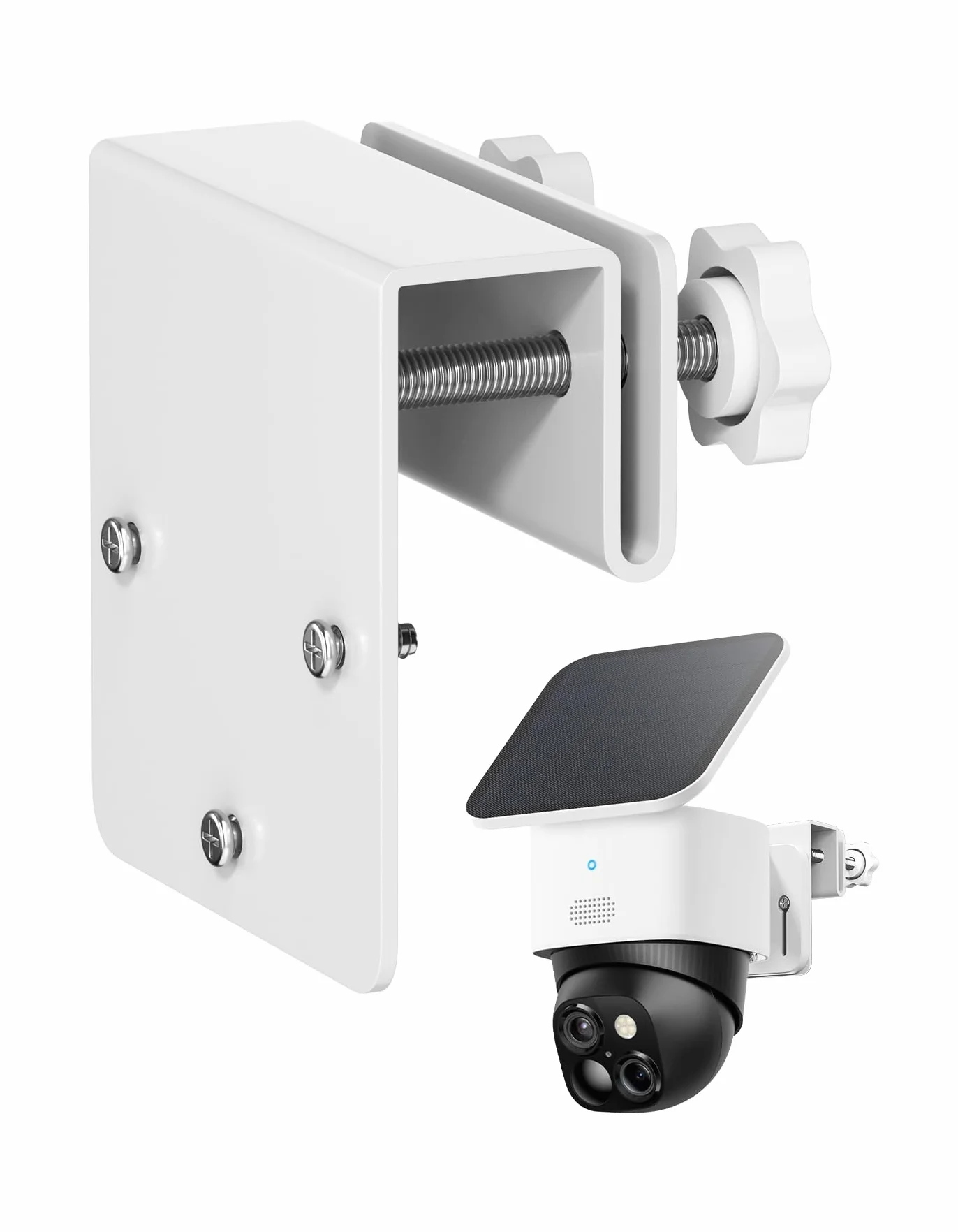 Support pour caméra de sécurité Eufy SoloCam S340/SoloCam E30/E42, support de caméra de sécurité solaire, vis anti-rouille, pas de perçage, compatible avec les caméras dôme IP PTZ extérieures