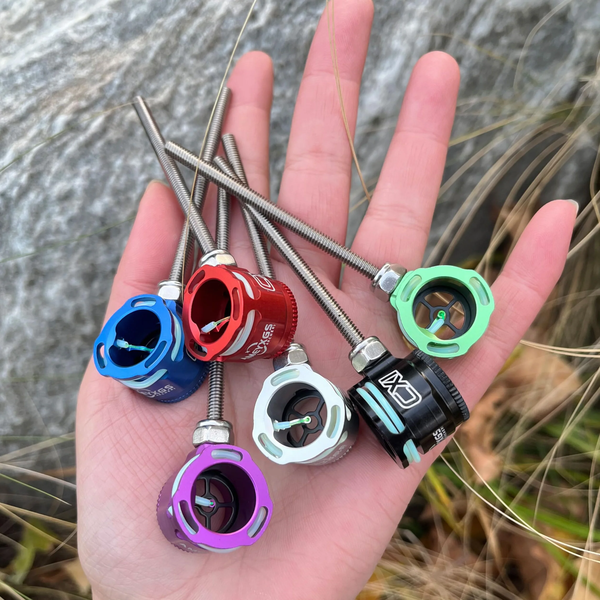 SHARROW Arc Recourbé Visière Bow Sight Pin Visée Viseur 0.019" Fibre Tir Cible