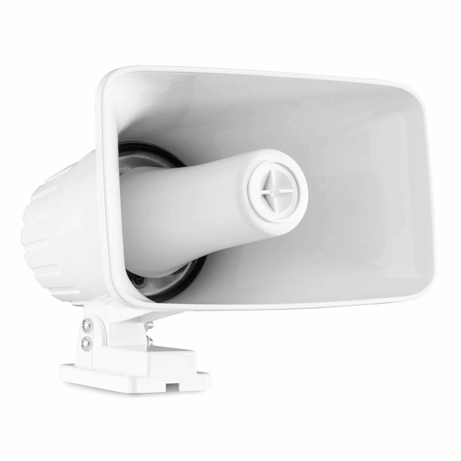 Power Dynamics CH300 Haut Parleur Pavillon 30 Watts - Blanc, Support de Montage Inclus, Idéal pour Sonoriser Vos Espaces Intérieurs ou Extérieurs