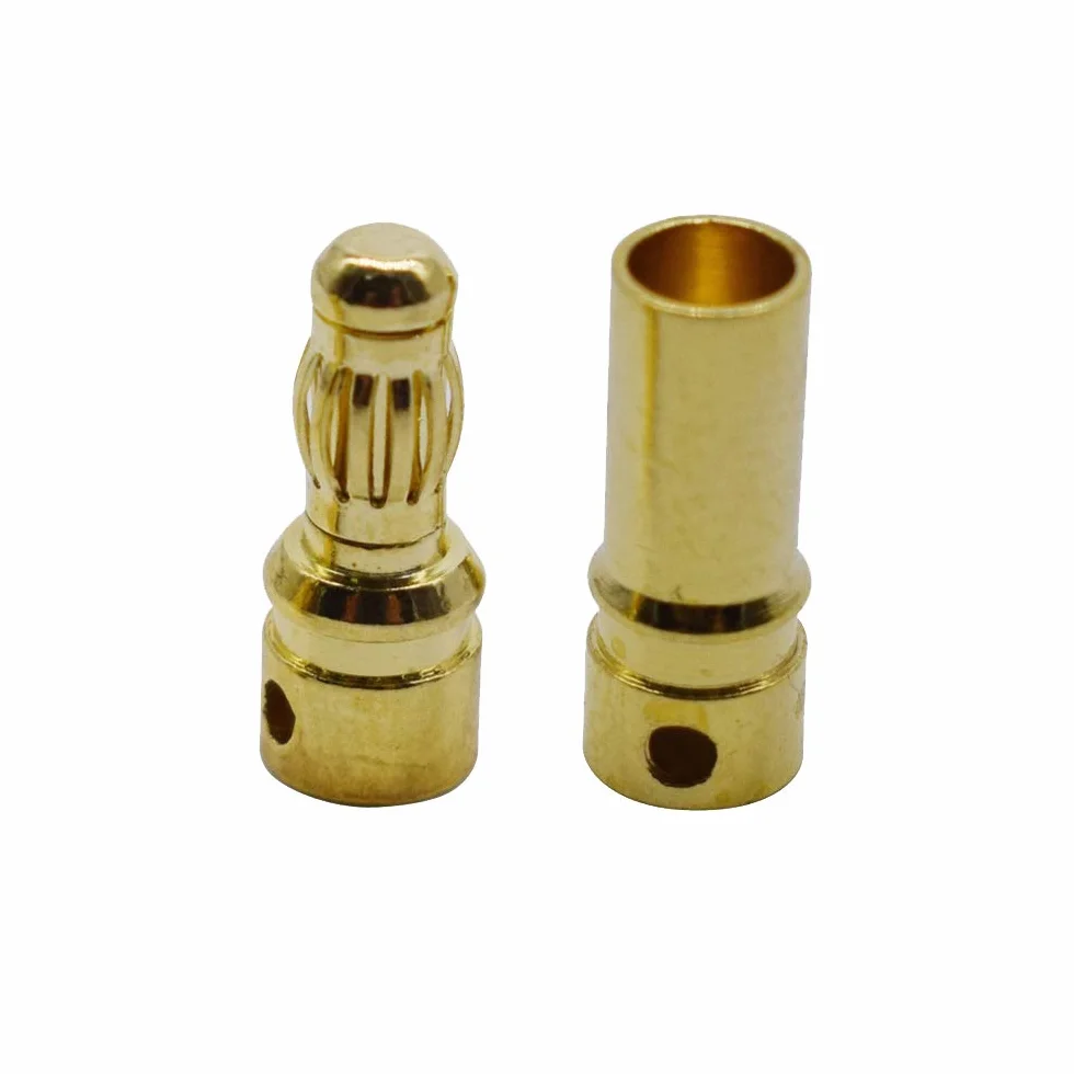 20 Paires Connecteur de Balle de Fiche Banane Mâle Femelle Prise 3.5mm Plaqué Or pour Batterie Moteur Lipo ESC