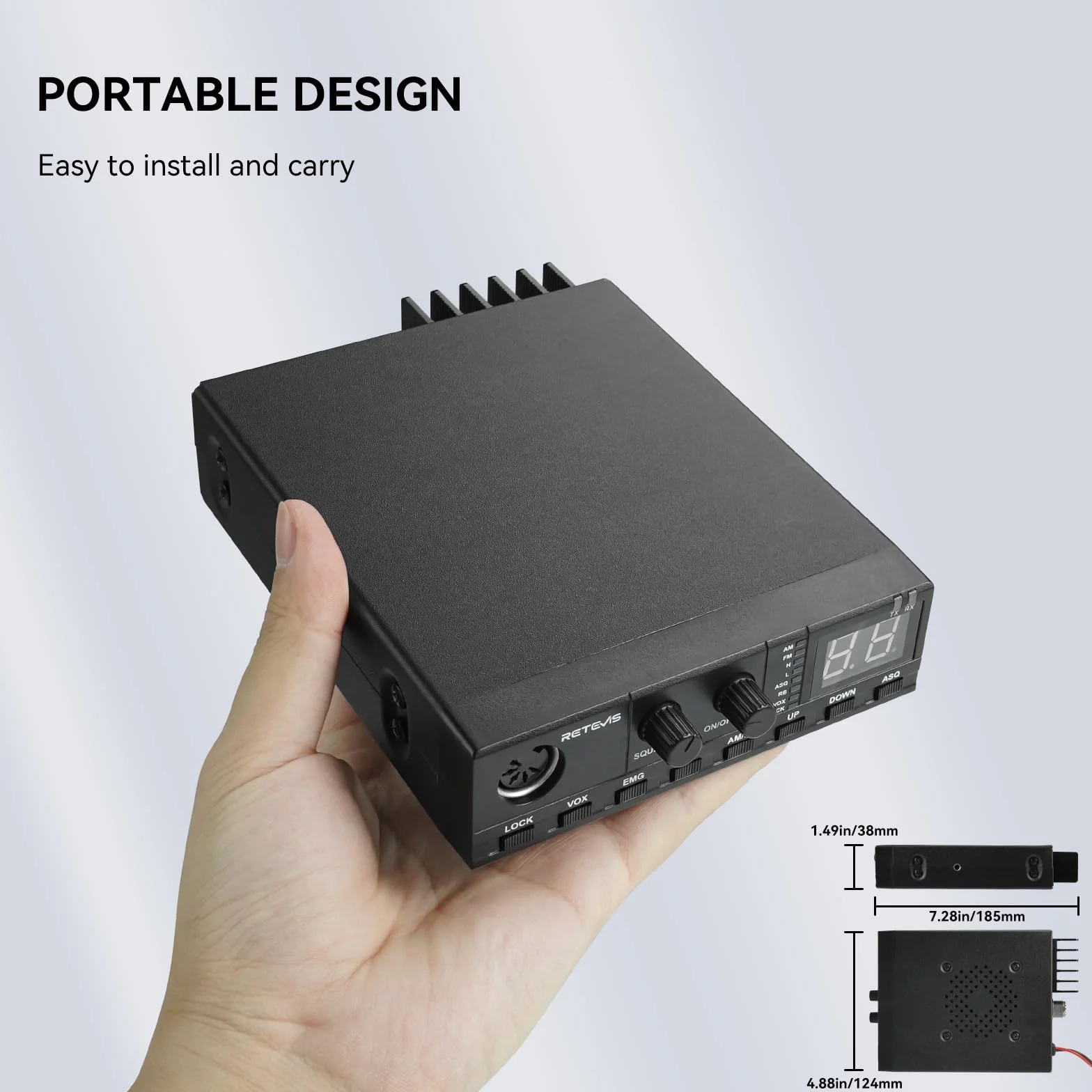 Retevis MB62 Radio Mobile AM/FM VOX Camionneurs