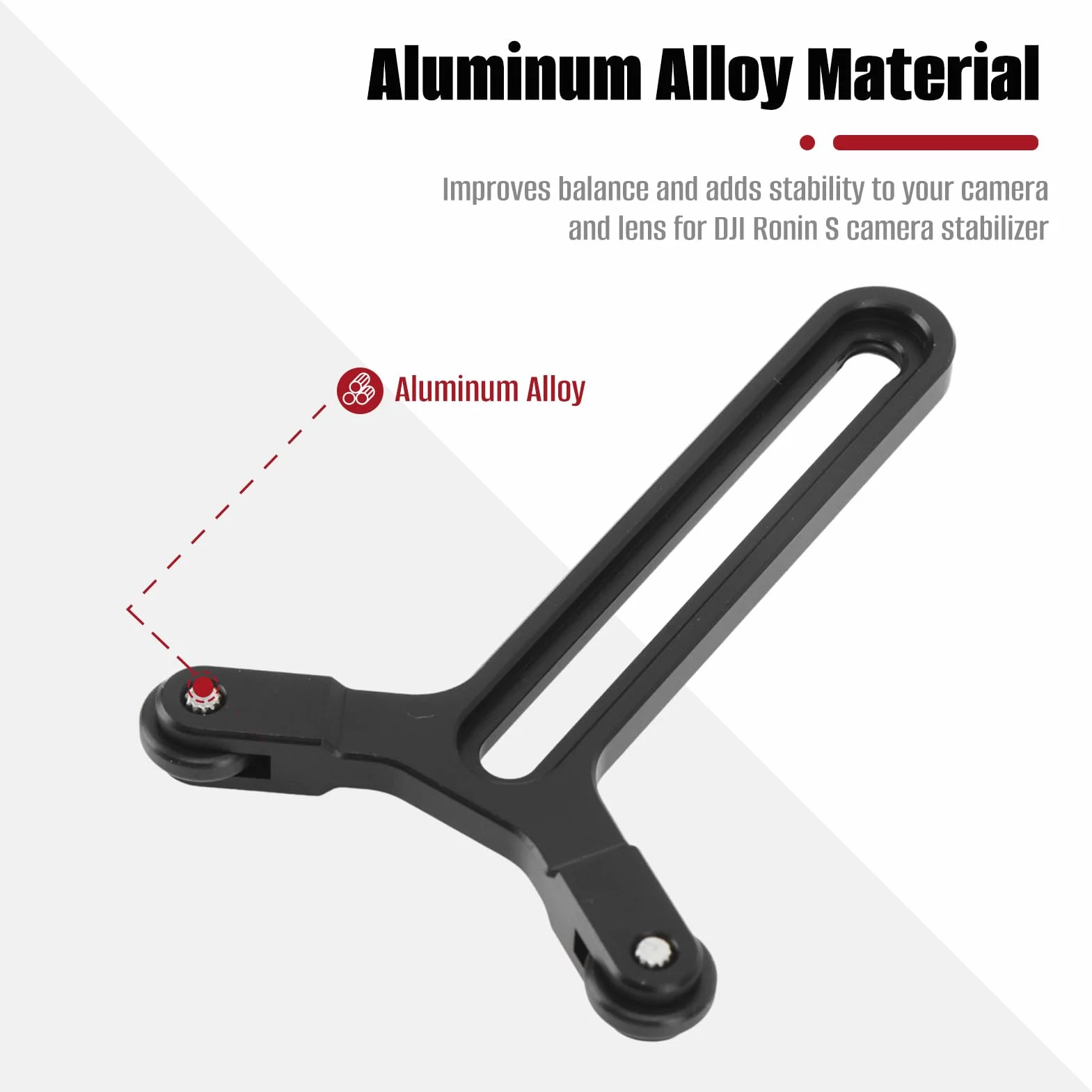 Support en Y avec roues doubles, système de support d'objectif avec vis coulissante de 6,35 mm, pour DJI Ronin S SC et plaque de stabilisation à dégagement rapide