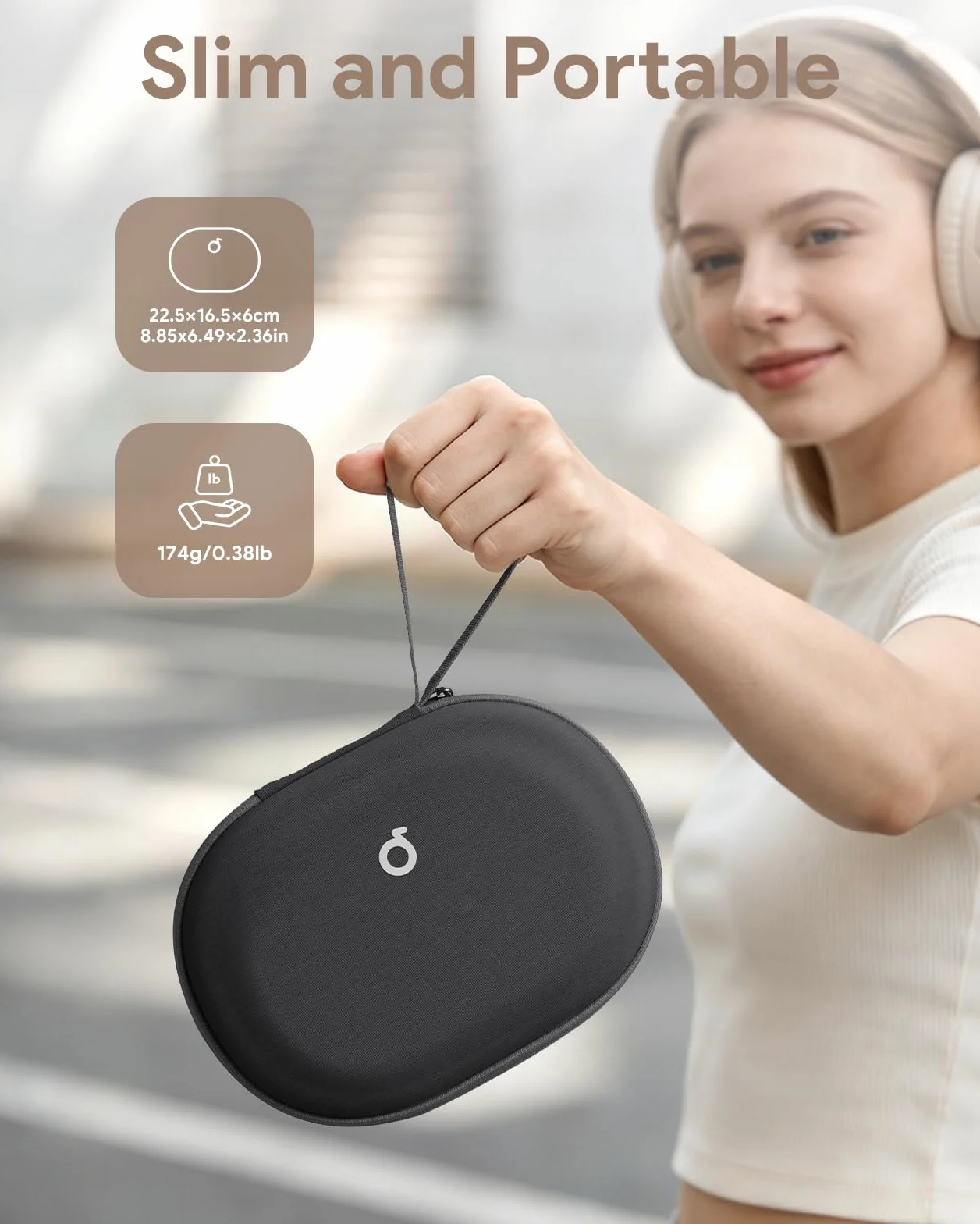 Etui pour Casque Audio Over-Ear Soundcore Q20i Q30 JBL Tune 520BT 510BT 670NC 760NC Live 770NC, Housse de Rangement Noir