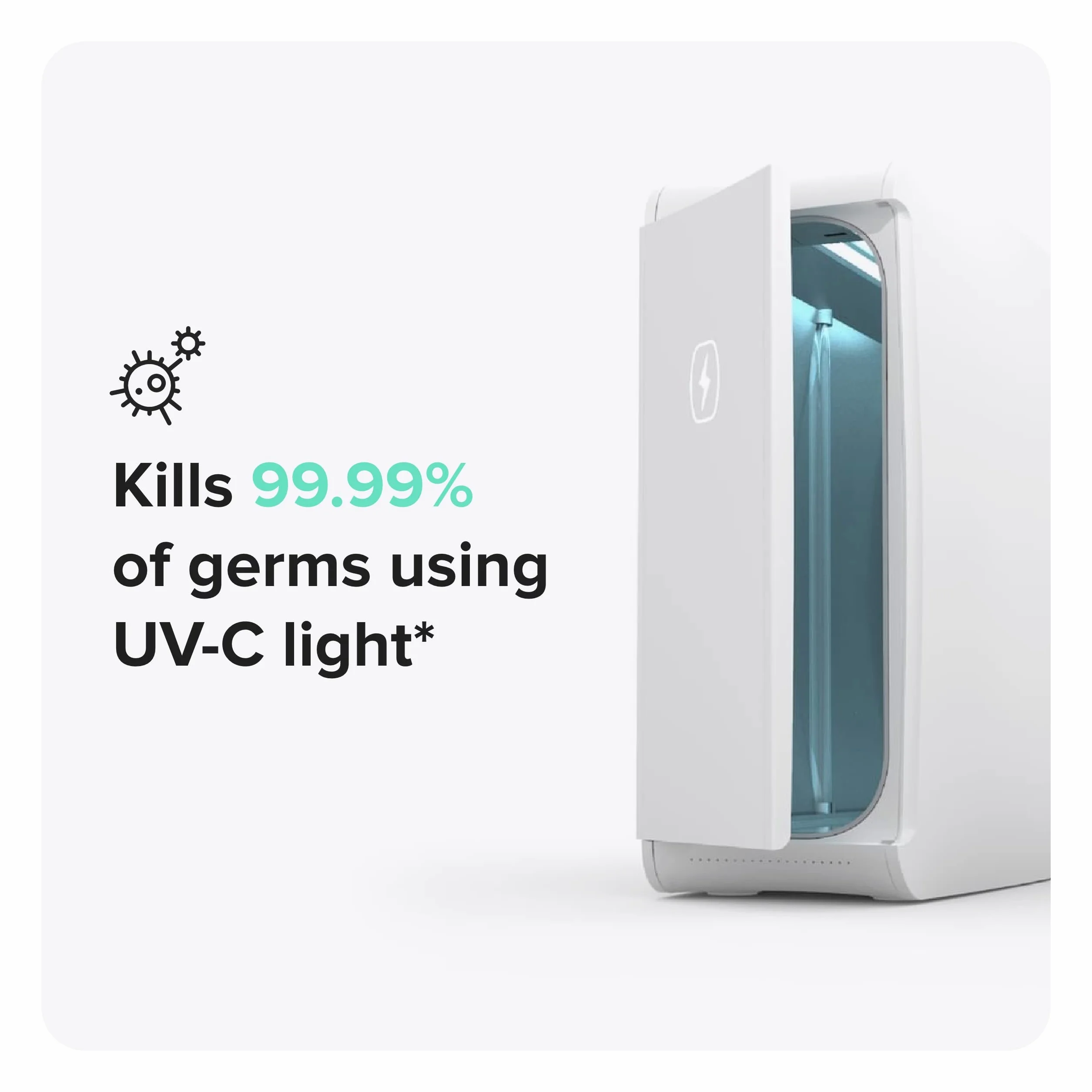 PhoneSoap Désinfectant UV Homesoap | Désinfecteur De Lumière UV Breveté Et Cliniquement Prouvé | (Blanc)
