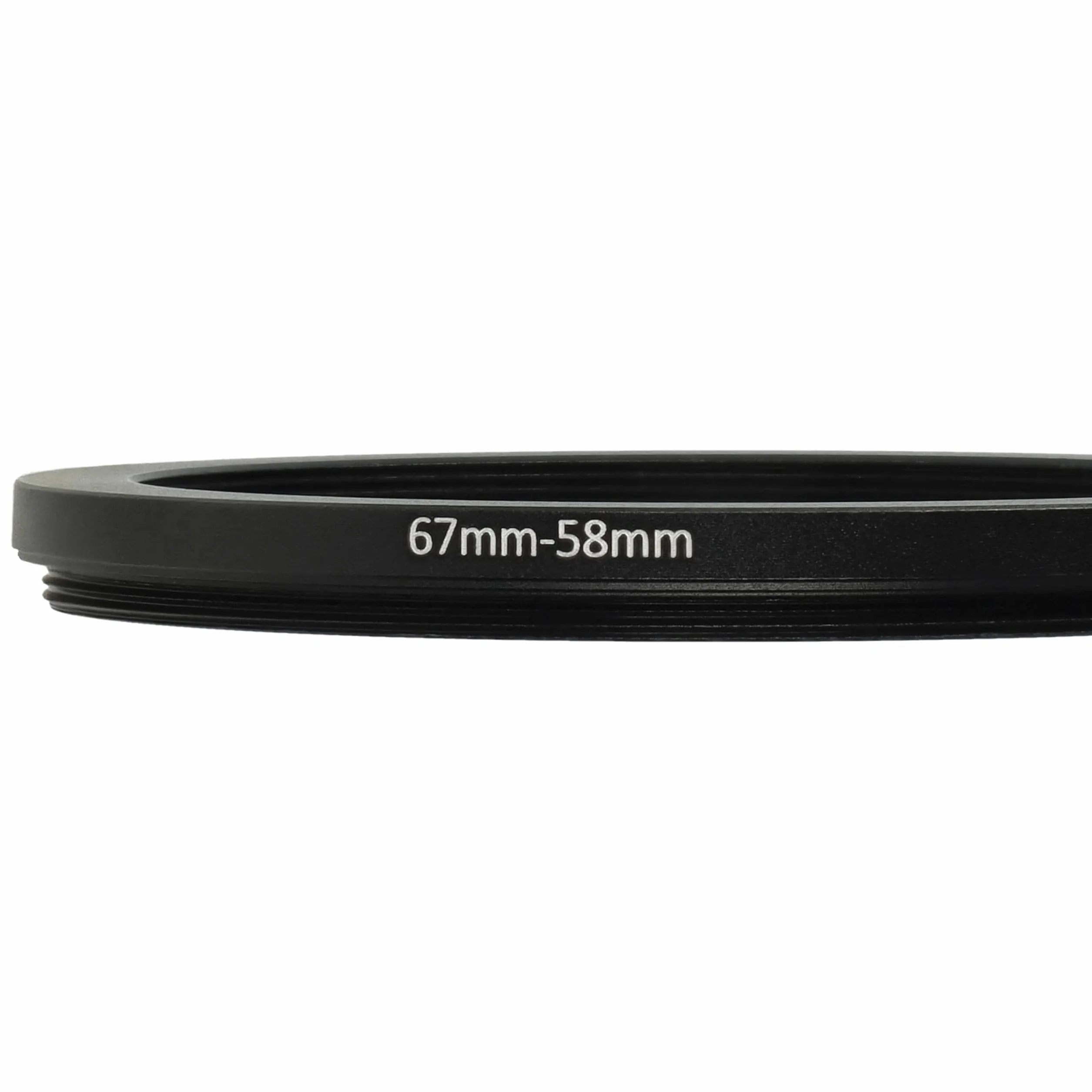 vhbw Bague d'adaptation de Filtre Step-Down de 67 mm vers 58 mm pour Objectif d'appareil Photo - Réducteur, métal, Noir