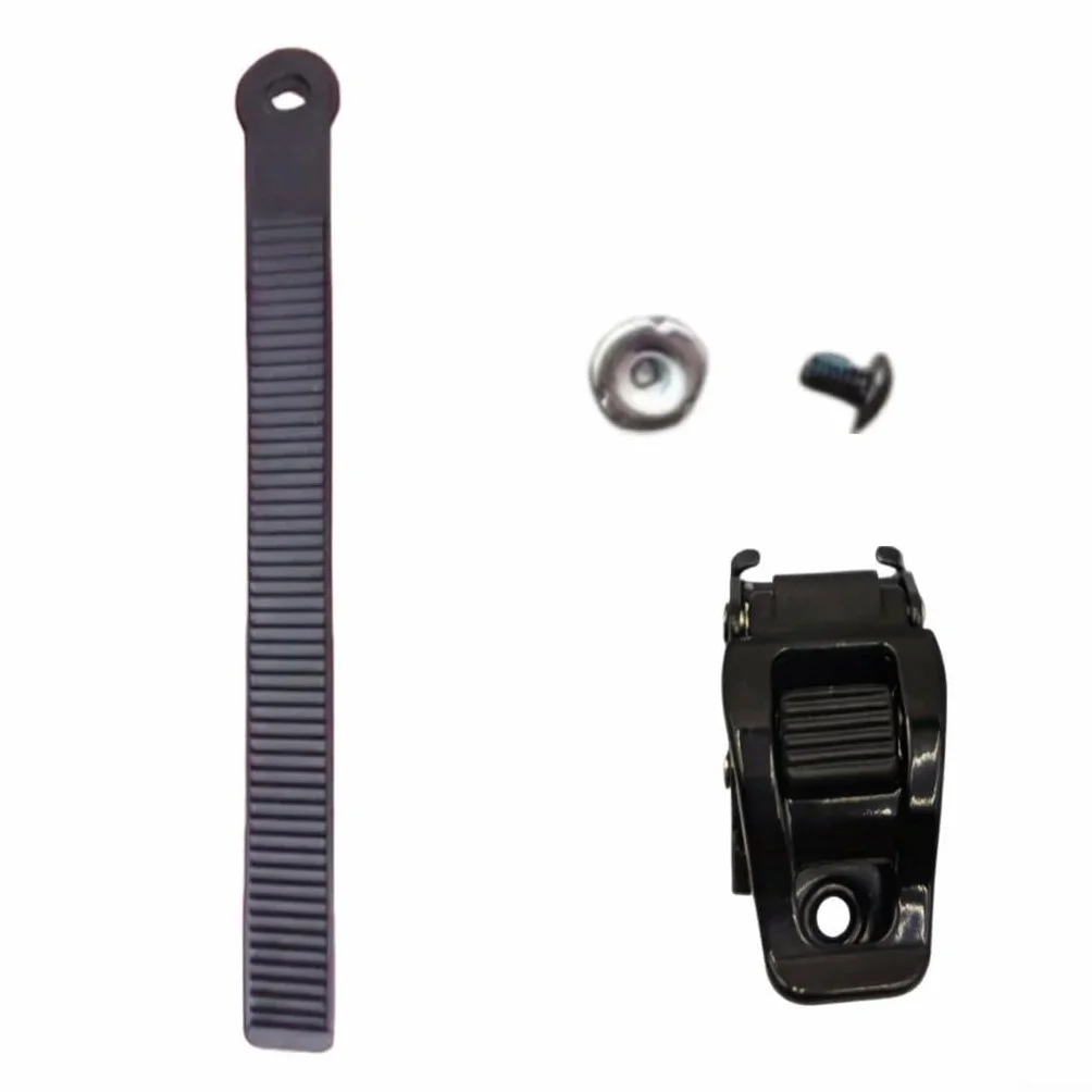 Kit de fixation de snowboard avec boucles à cliquet et sangles en plastique et acier