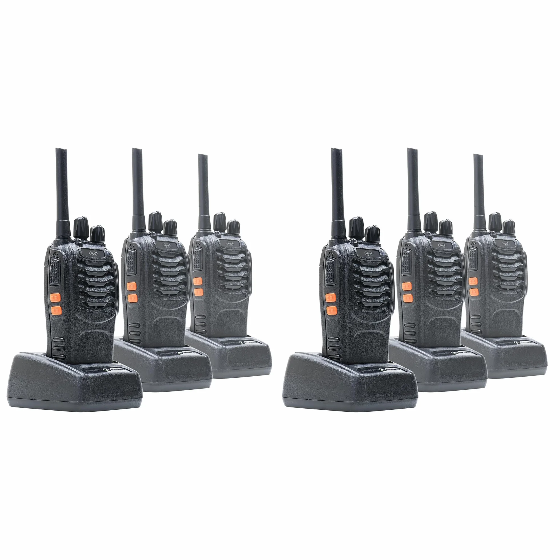 PNI PMR R40 Pro Paquet 6 Radios Portables Piles Chargeurs Écouteurs