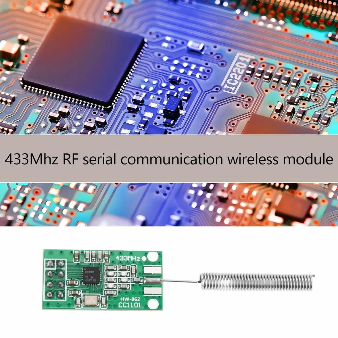 Module RF CC1101 émetteur-récepteur sans fil 433 MHz pour contrôle industriel