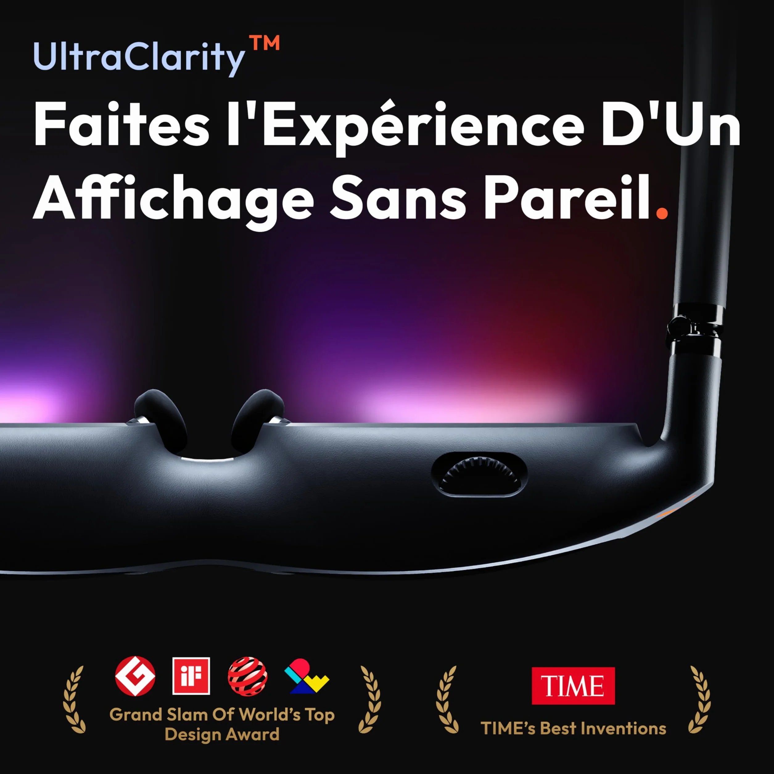 VITURE Lunettes AR Pro, écran 135” 120Hz, Audio Harman, Film électrochrome, Lunettes XR compatibles avec iPhone 17/16/15, Android, Mac, PC, Switch, Switch 2 - Occasion