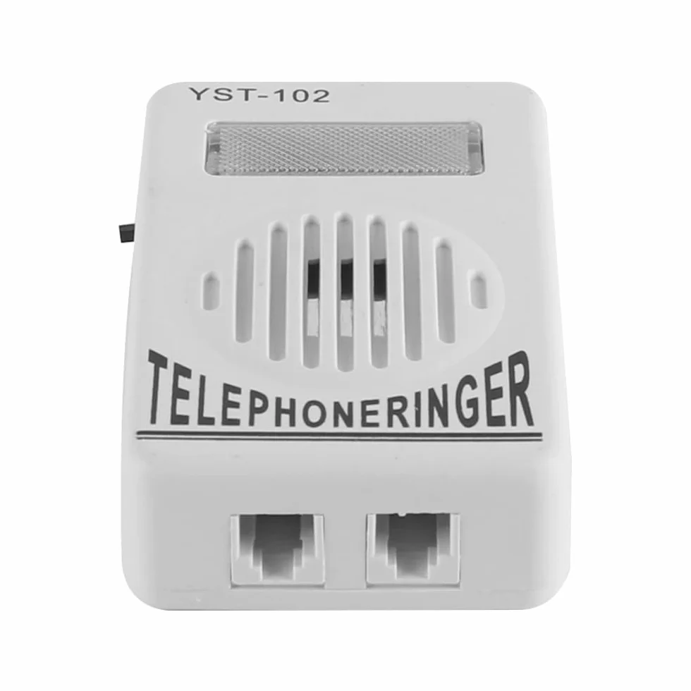 Amplificateur de Sonnerie téléphonique Extra Fort avec lumière stroboscopique, Volume réglable de 60 à 110 DB pour téléphones Fixes/filaires, adapté aux malentendants