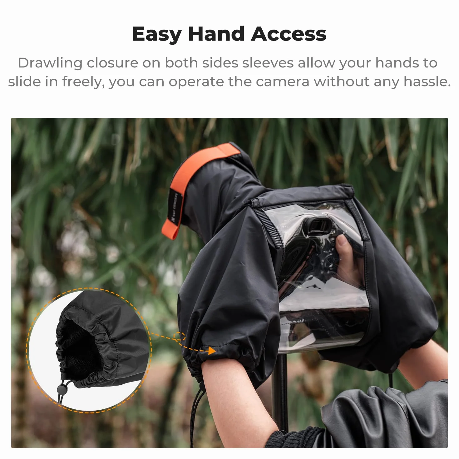 K&F CONCEPT Housse de Pluie pour Appareil Photo, Caméra Couverture Housse de Protection imperméable et Anti-poussière pour Nikon Canon Sony Appareil Photo DSLR
