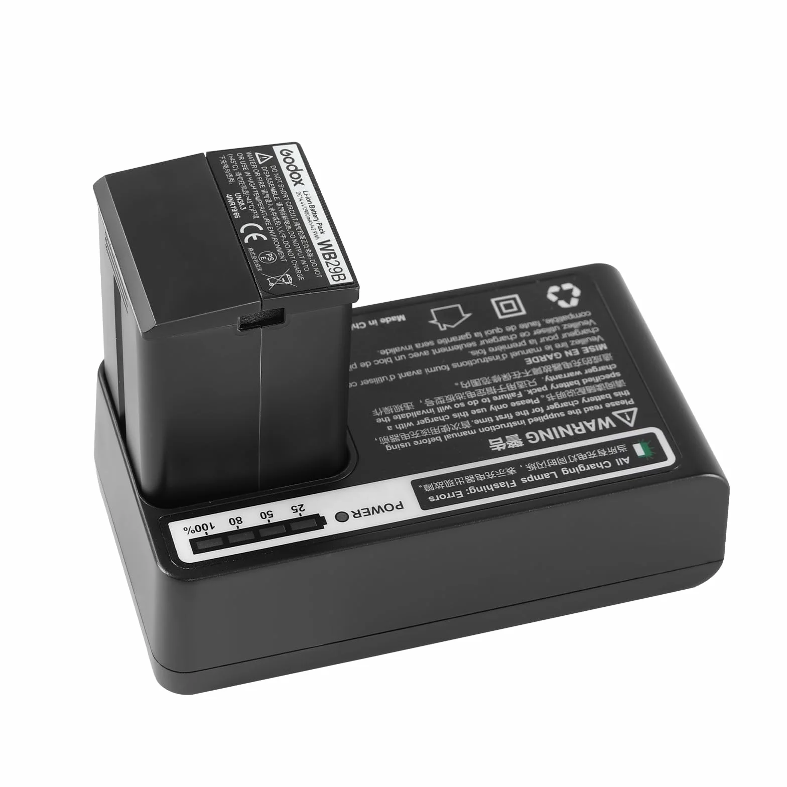 Godox WB29B AD200PRO Batterie WB29B Battery 14,4V/2980mAh pour Flash Rond Godox AD200 AD200PRO