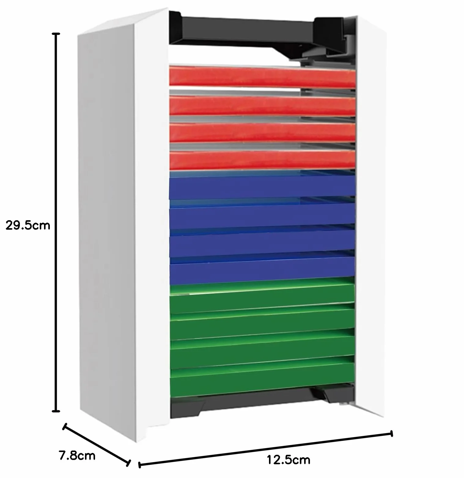 Wallfire Tour de Stockage de Jeu pour PS3, PS4, PS5, Xbox, Switch Games, Universal Game Card Box Storage Rack Tour de Stockage de Jeu vidéo Peut contenir 12 disques de Jeu