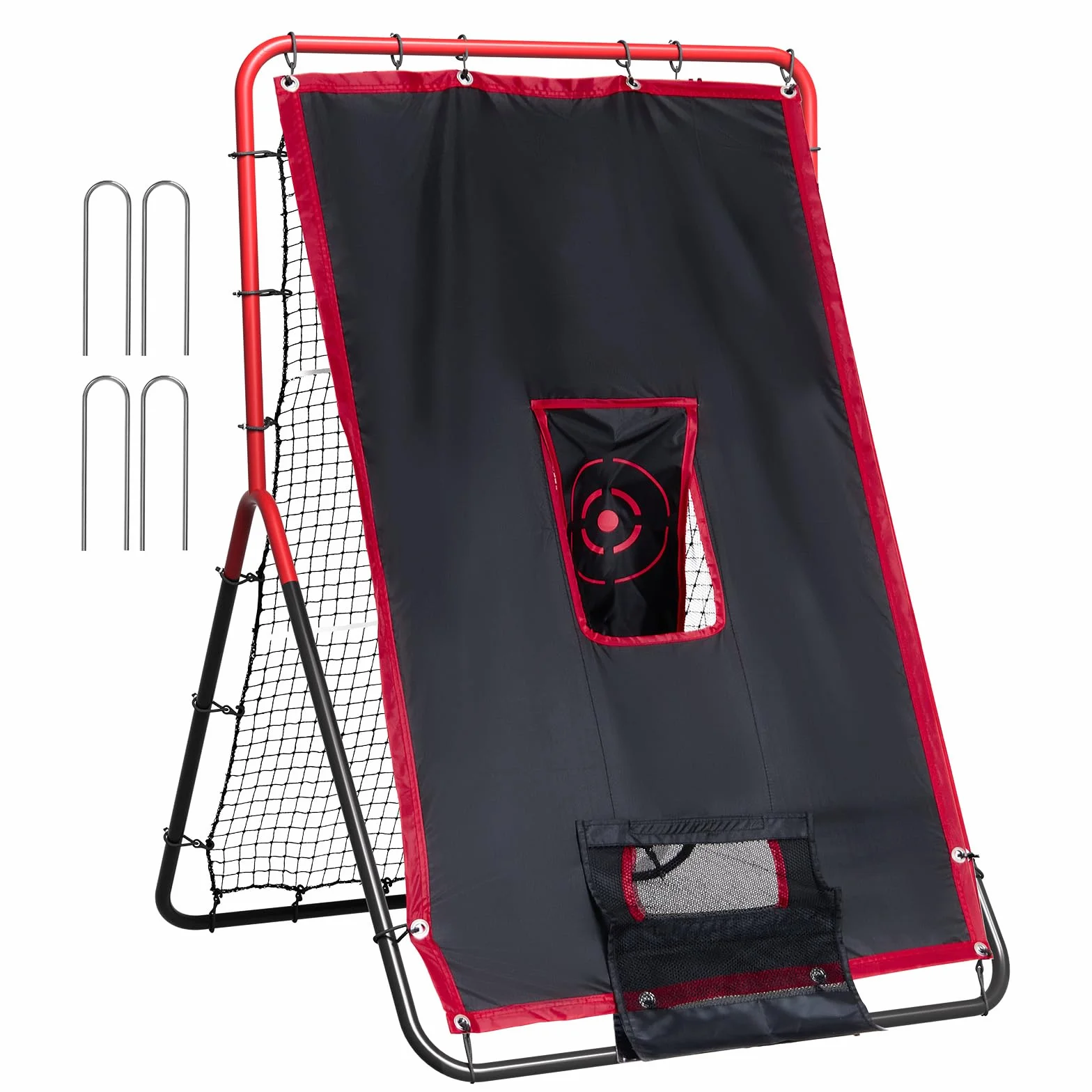 VEVOR Filet de rebond baseball softball 914 x 1372 mm 2 en 1 entraîneur lanceur pratique terrain lancer