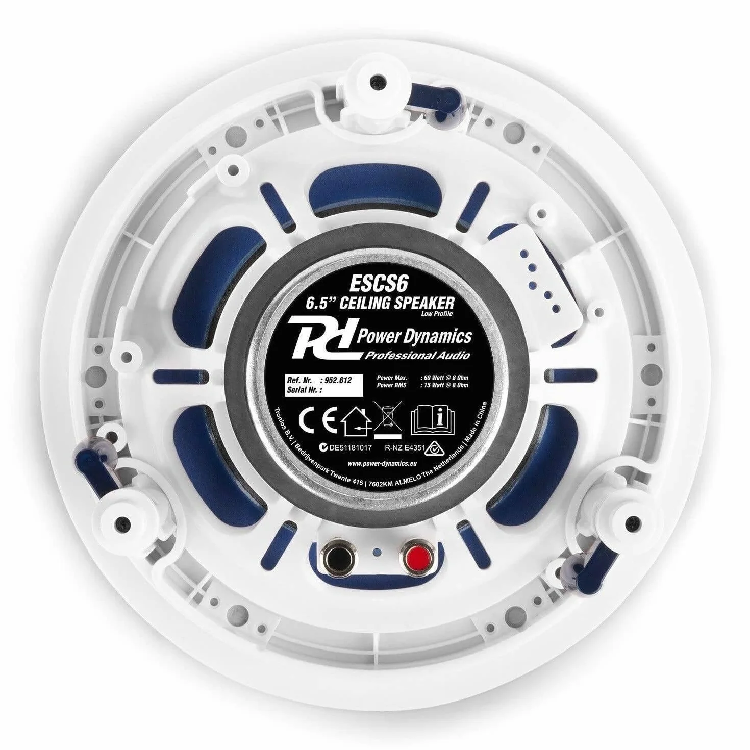 Power Dynamics ESCS6-2X Haut-Parleurs de Plafond 8 Ohms 6,50 Pouces