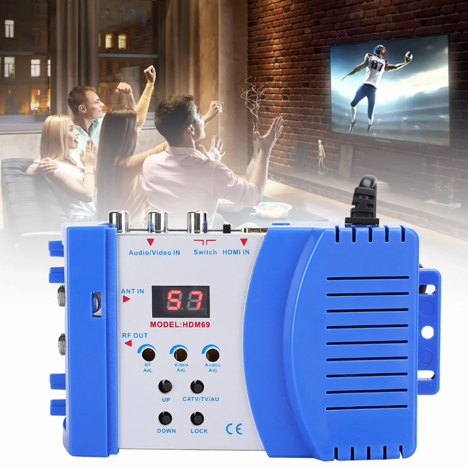 Modulateur Numérique HDMI vers RF HDM69 Convertisseur AV VHF UHF PAL 100-240V