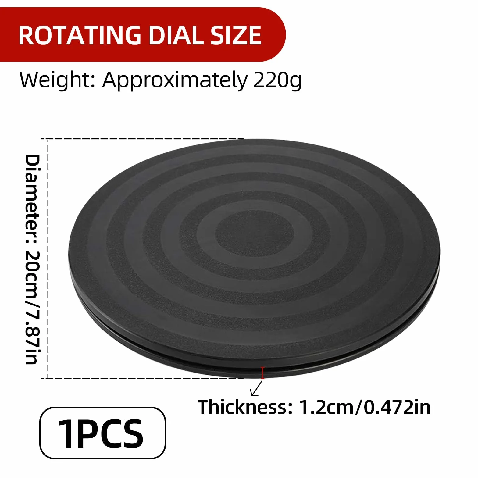 Plateau Tournant,Tourne-Disque Rotatif Rotatif à 360 Degré Plateau Pivotant TV,Degrés avec Roulements à Billes en Acier, Charge15 kg, Idéal pour TV, Artisanat, Présentoirs, 20 cm de Diamètre