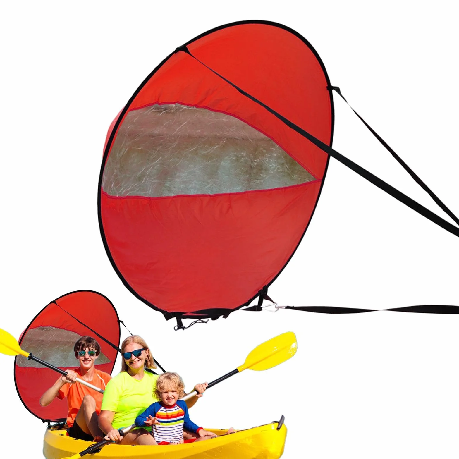 Voile de Planche à pagaie, Voile à Vent pour Kayak avec fenêtre Transparente