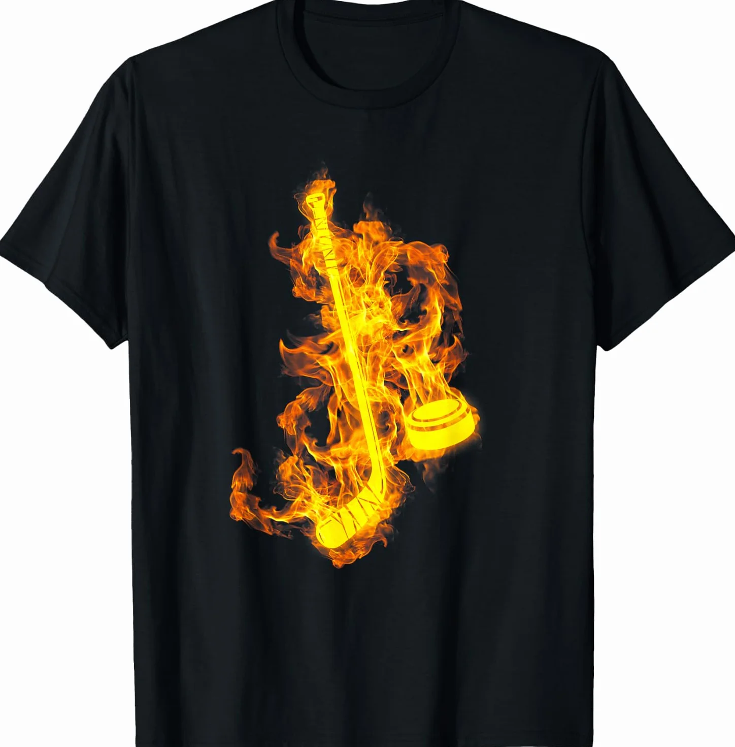Hockey Sur Glace T-Shirt Flamme Joueur