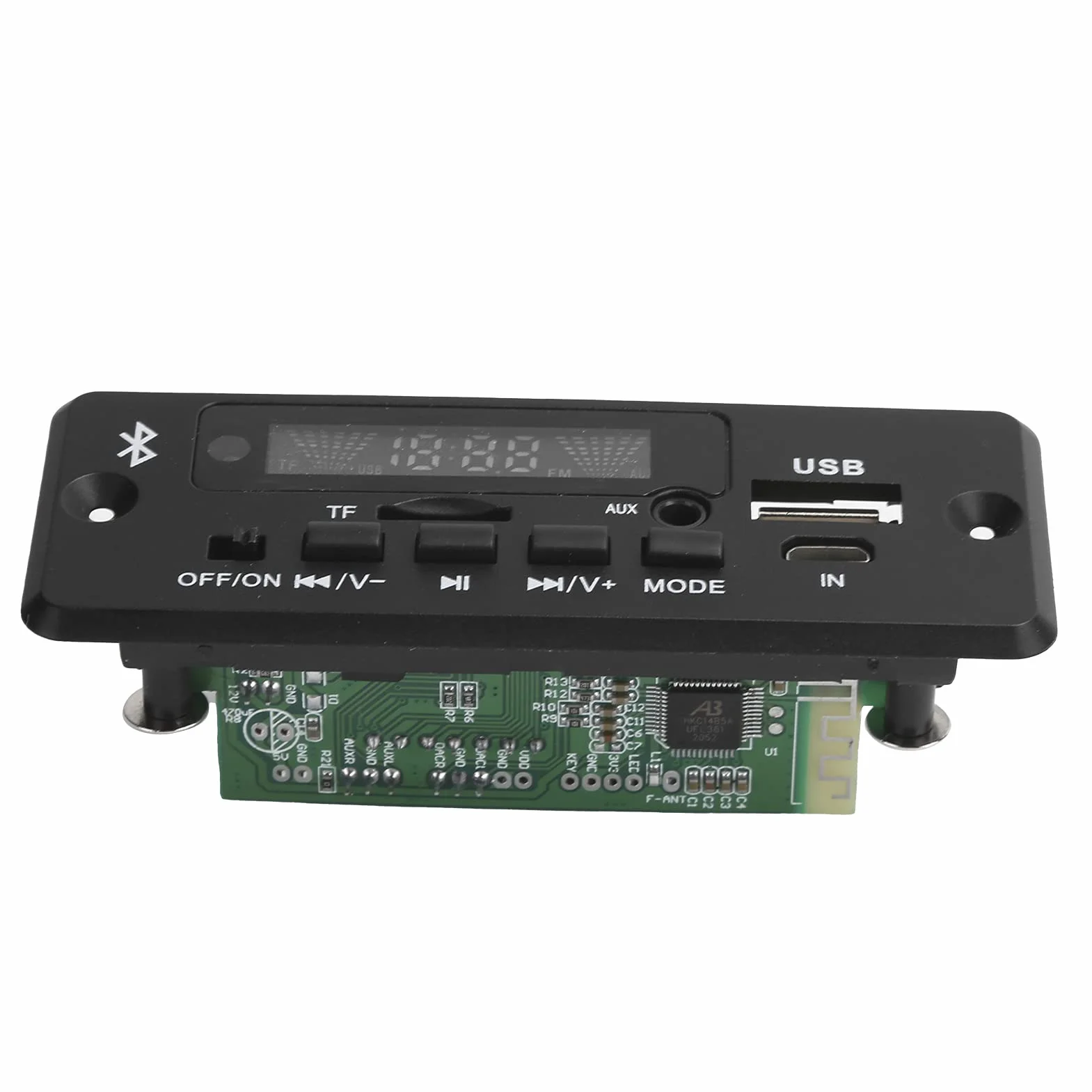 Carte Décodeur MP3 5.0 Contrôle Application Appel Mains Libres USB/SD Automobile Entrée AUX Radio FM Alimentation 3,5AUX