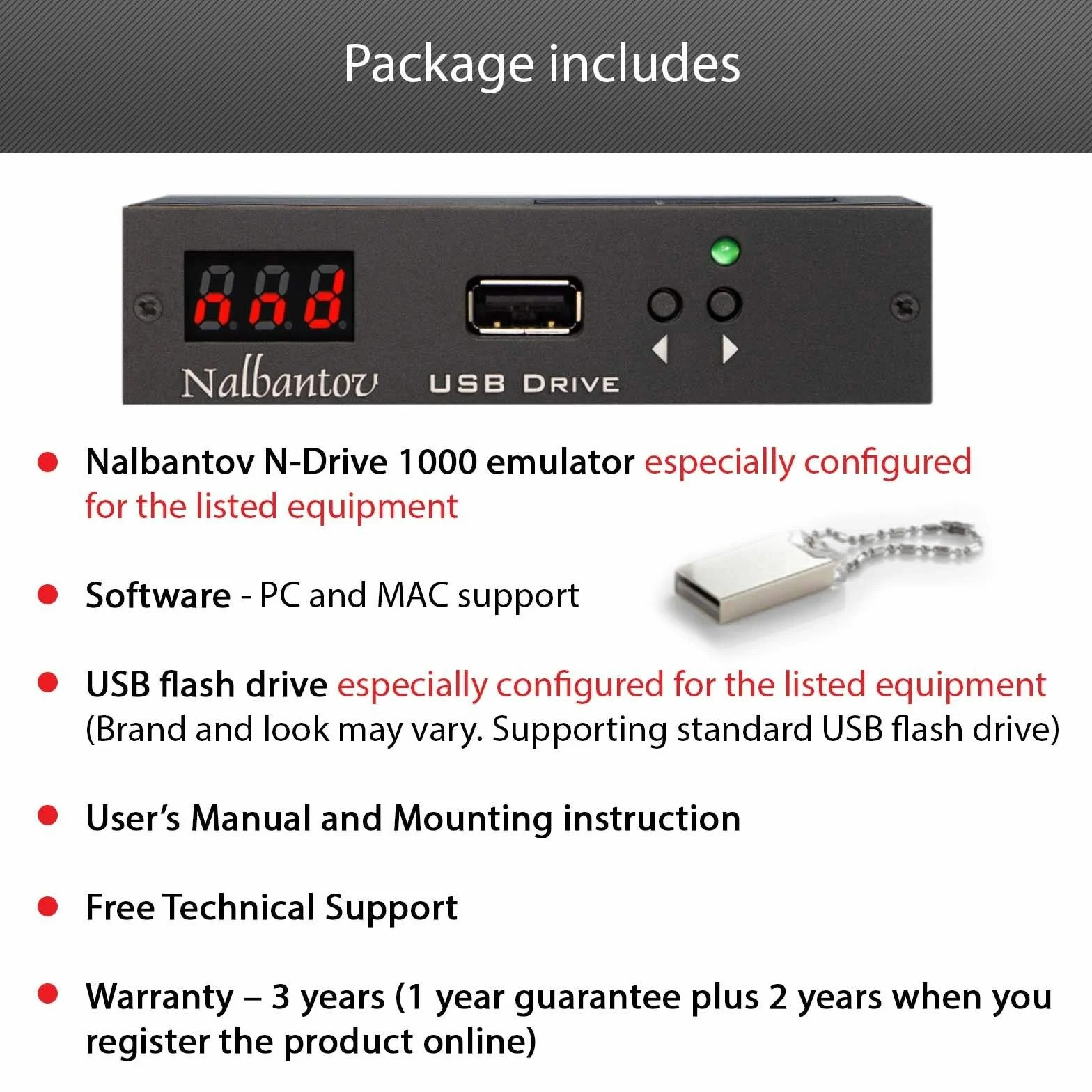 N-Drive 1000 Émulateur de Lecteur de Disquette USB pour Yamaha Tyros 1 PSR 340/350/450/540/550