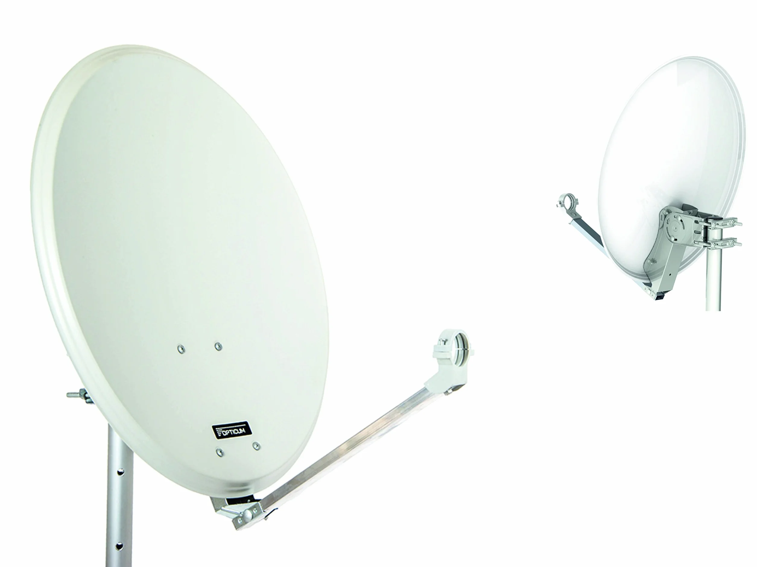 Opticum antenne satellite 60 cm acier gris clair