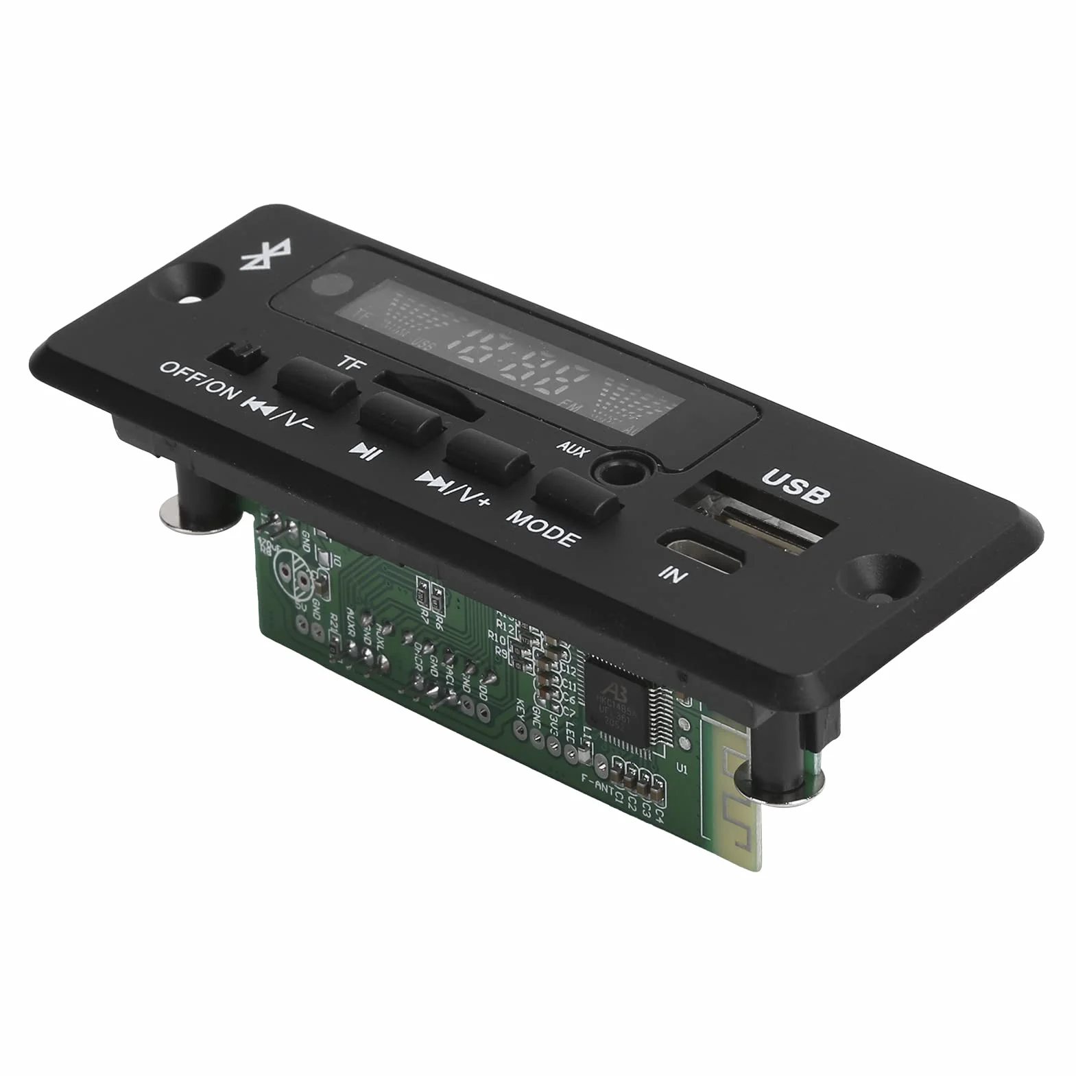 Carte Décodeur MP3 5.0 Contrôle Application Appel Mains Libres USB/SD Automobile Entrée AUX Radio FM Alimentation 3,5AUX