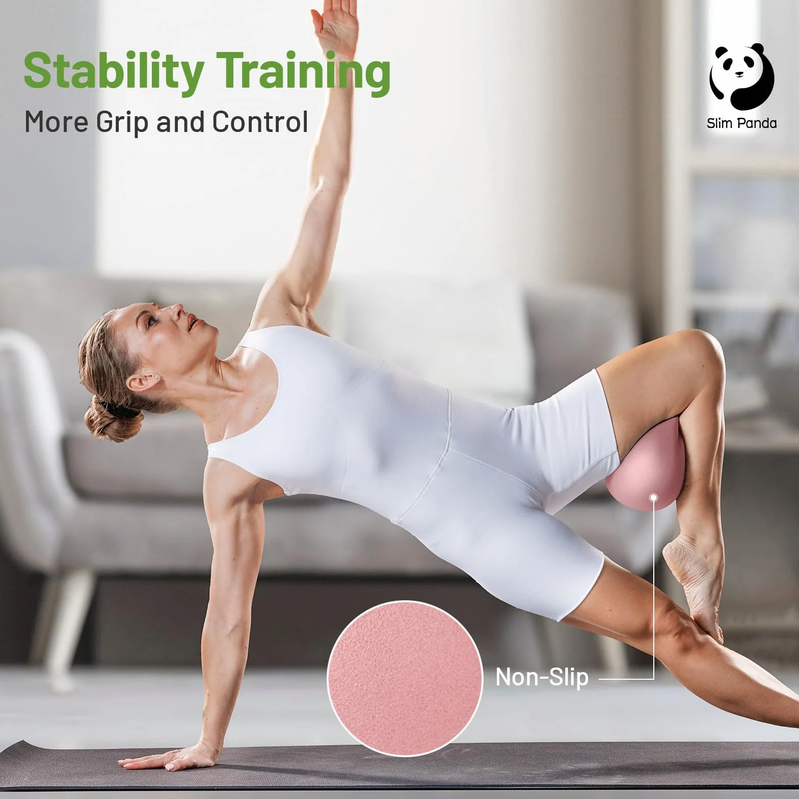 Pilates Ballon Anti-Slip 23 cm avec Pompe Yoga Ball Équilibre Fitness