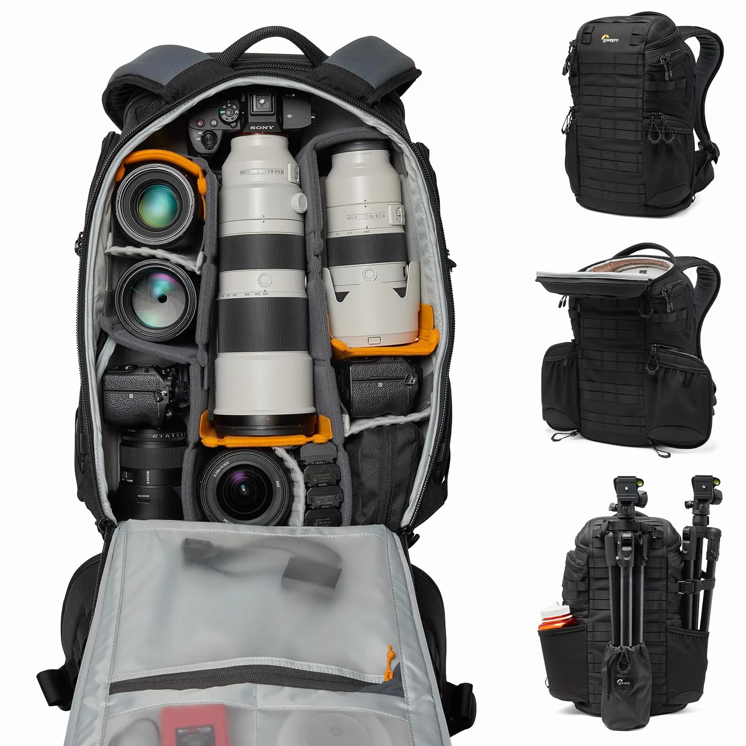 Lowepro ProTactic BP 450 AW III Sac à Dos Photo 28L, 4 Points d'Accès, Ordinateur Portable 16"