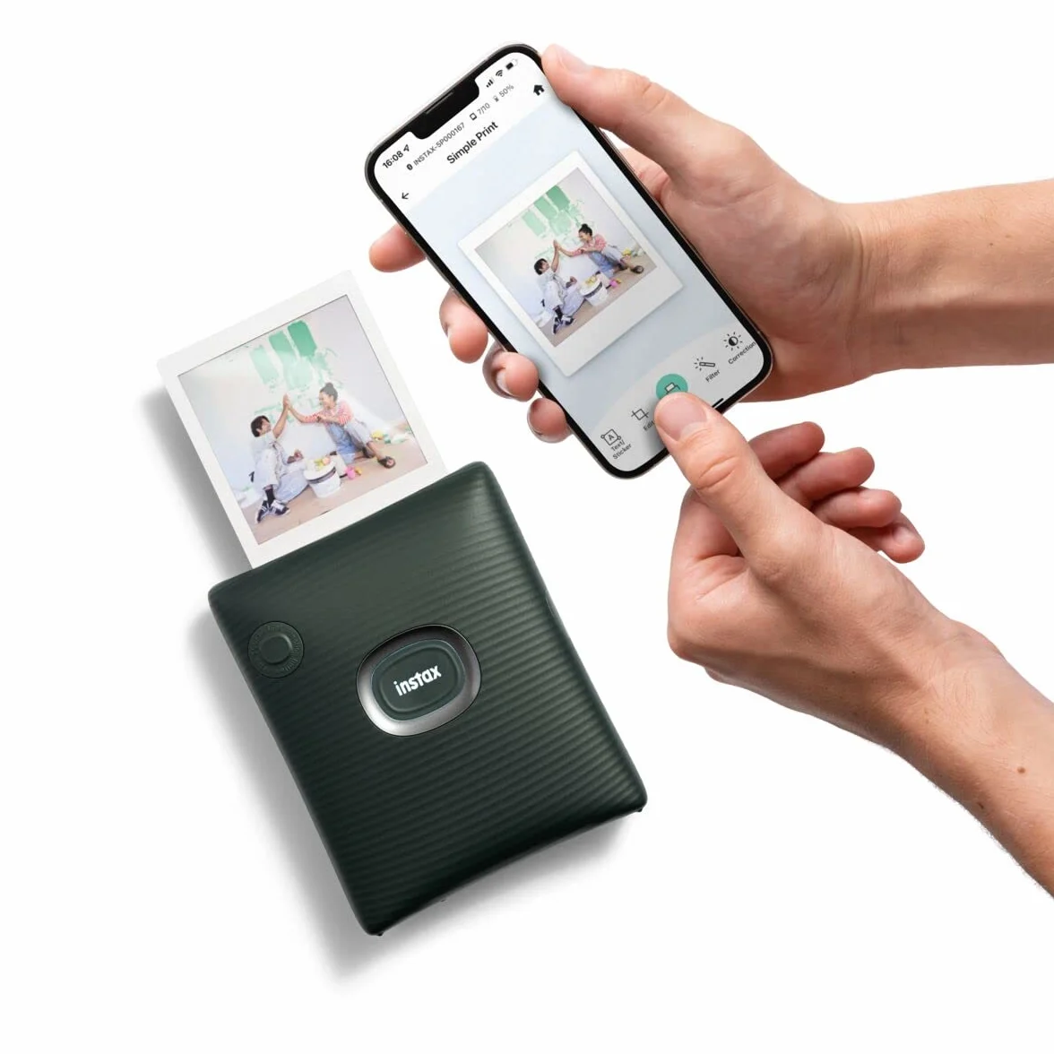 instax Square Link Smartphone Photo Printer, Midnight Green
