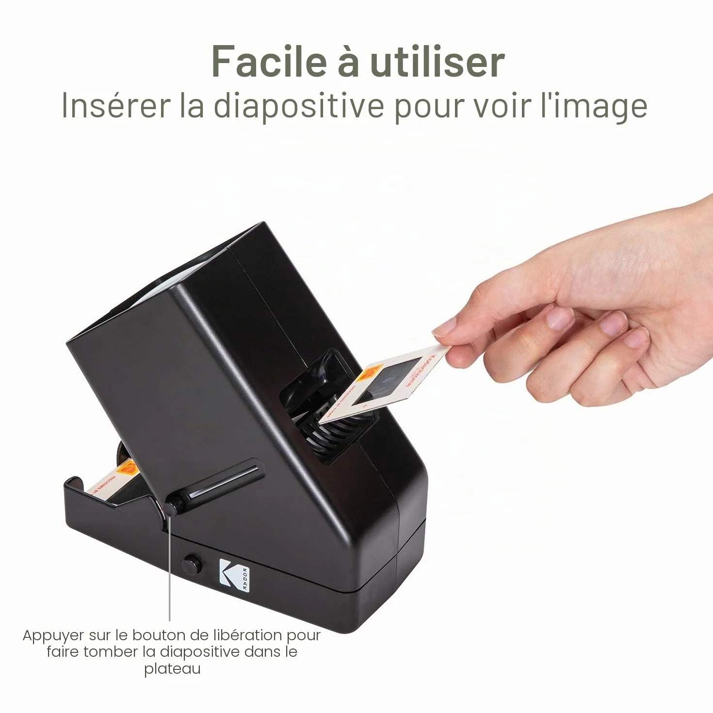 Kodak Visionneuse de Diapositives et de Films 35 mm - Fonctionnement sur Batterie, grossissement 3X, visualisation éclairée par LED - pour Diapositives 35 mm et négatifs de Films