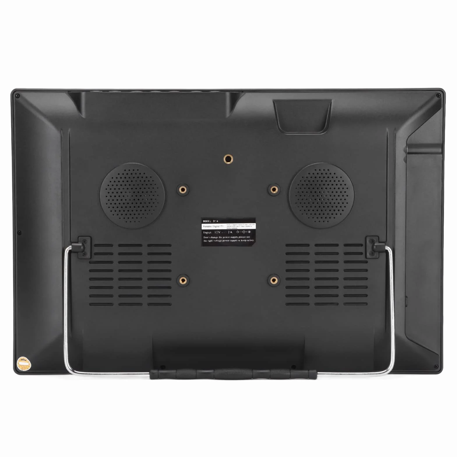 Moniteur de Télévision Numérique Portable de 16 Pouces TV HD 1080p à Piles, Prise en de la Vidéo 1080p MKV MOV AVI WMV MP4 Radio FM avec Support pour en Voiture en Plein Air