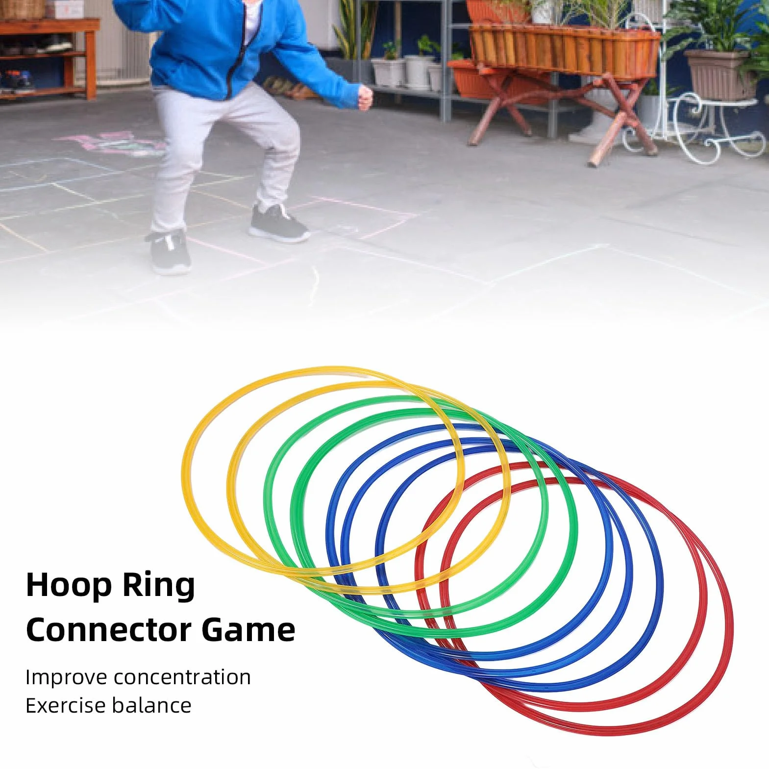 Alomejor Ensemble Cerceaux Entraînement Sensoriel Enfants Coordination Main-Pied