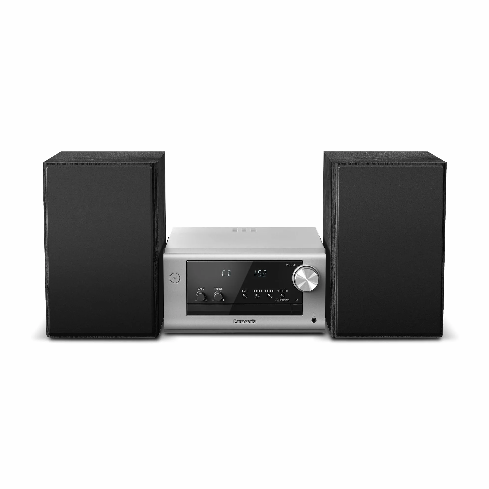 Panasonic SC-PM702EG-S Microchaîne Hi-Fi Stéréo Compacte avec CD, DAB+/FM, USB, Bluetooth, 80W, Argent