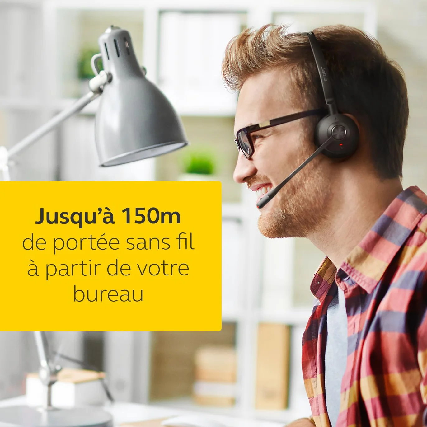 Engage 65 SE Casque Mono, Base, Alimentation électrique, câble USB-C vers USB-A de 1,5 m, câble de téléphone de Bureau, Guide de démarrage Rapide, Garantie et Avertissement (câbles de sécurité)