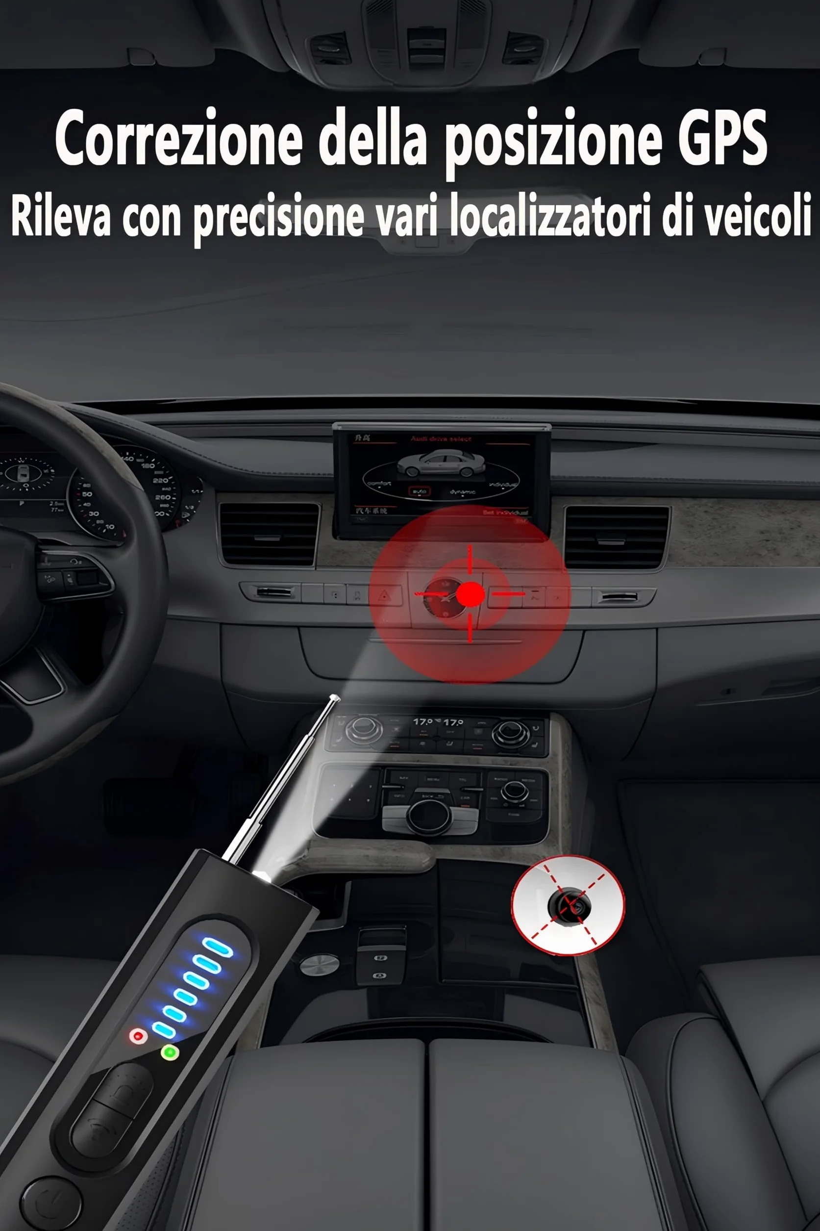 Micro Espion Détecteur, Détecteurde Fréquence Camera Espion, Détecteur de Caméra Cachée, sans Fil, Détecteur de Bugs pour Bureau, Hôtel, Maison Micro（1.5 * 3 * 10 ）